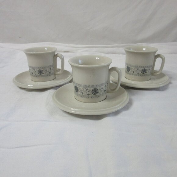 Lot of 3 Vintage ACF Espresso Demitasse Cups & Saucer Sets Made in Italy No. 62 - Picture 9 of 10